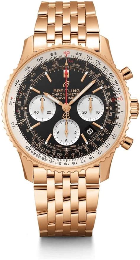 breitling navitimer 01 watch with rose gold case &|Breitling Navitimer watch price.